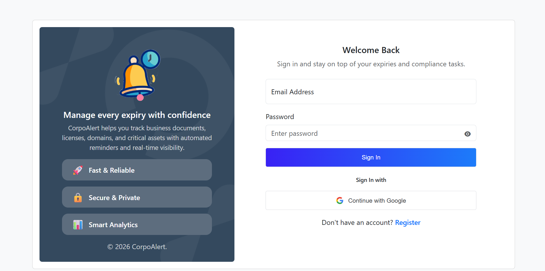 Partner Portal Login Page